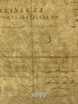 Jean de Bry, Prefect of Doubs, autograph signed letter, 1801