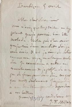 Jean-françois Millet Signed Autograph Letter
