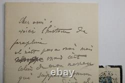 Jean-jacques Henner Signed Autograph Letter To Lucien Levy 1899