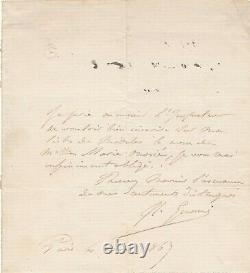 Jean-léon Gérôme Autograph Letter Signed Model Woman Inscription List