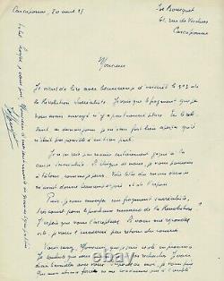 Joë Bousquet Autographed Letter Signed. Bousquet begs the Surrealists. 1925