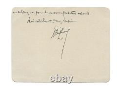Joris-Karl HUYSMANS / Signed Autograph Letter / Departure for Ligugé / The Oblate