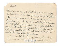 Joris-Karl HUYSMANS / Signed Autograph Letter / Violent Attack Against the Church