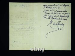 Jose Maria DE HEREDIA signed autograph letter journalism 1894