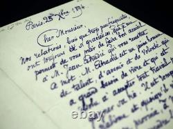 Jose Maria DE HEREDIA signed autograph letter journalism 1894