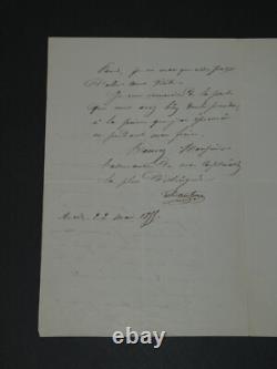 Joseph Arsène Danton Signed Autograph Letter Revolution 1841
