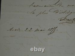 Joseph Arsène Danton Signed Autograph Letter Revolution 1841