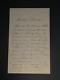 Joseph Joumard Autograph Signed Letter To His Butcher 2 Pages