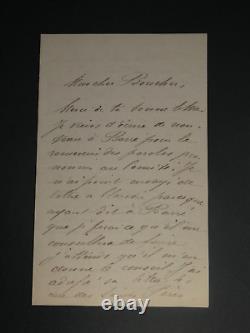 Joseph JOUMARD AUTOGRAPH SIGNED LETTER to his Butcher 2 pages