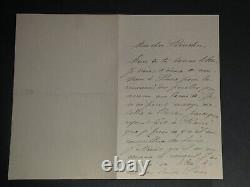 Joseph JOUMARD AUTOGRAPH SIGNED LETTER to his Butcher 2 pages