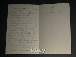 Joseph JOUMARD AUTOGRAPH SIGNED LETTER to his Butcher 2 pages