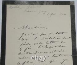 Joseph Paul Meslé Signed Autograph Letter Bordeaux Exhibition 1900