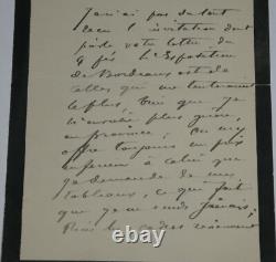 Joseph Paul Meslé Signed Autograph Letter Bordeaux Exhibition 1900