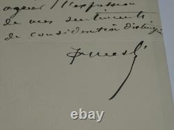 Joseph Paul Meslé Signed Autograph Letter Bordeaux Exhibition 1900