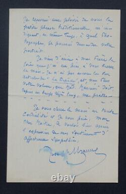 Joseph UZANNE, journalist AUTOGRAPH SIGNED LETTER, 1929