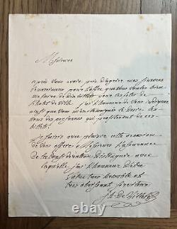 Joseph de Villèle, Signed Autograph Letter