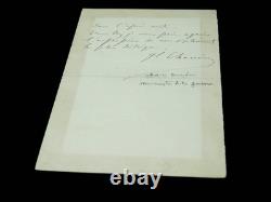 Jules CHANOINE signed autograph letter 1901