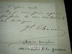 Jules CHANOINE signed autograph letter 1901