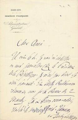 Jules Claretie 8 Signed Autograph Letters And 1 Note Comédie Françaises