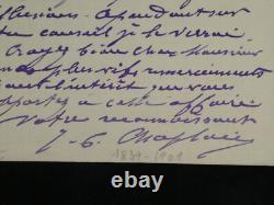 Jules Clément Chaplain Autograph letter signed 1906