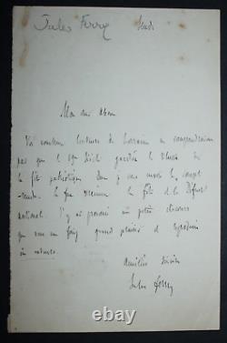 Jules Ferry, Stateman Autographical Letter Signed