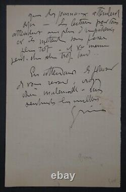 Jules GRÜN Signed Autograph Letter, Requesting His Model to Return 2 Pages