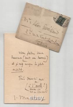 Jules Massenet Autograph letter signed to his son-in-law Léon Bessand, 1904