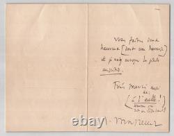 Jules Massenet Autograph letter signed to his son-in-law Léon Bessand, 1904