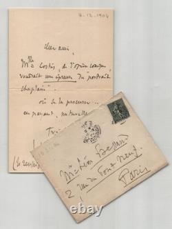 Jules Massenet Autographed letter signed to Léon Bessand Opéra comique 1904