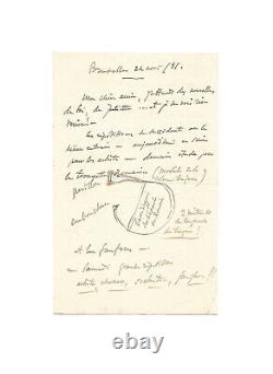 Jules Massenet / Signed Autograph Letter / Original Drawing / Hérodiade / 1881