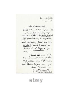 Jules Massenet / Signed autograph letter / Composition competition / Paris