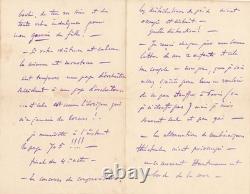 Jules Massenet beautiful signed autograph letter a monotonous existence