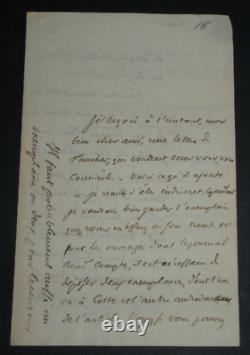 Jules Michelet- Autography Letter Signed For Jean-marie Dargaud, 1833