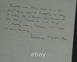 Jules SUPERVIELLE SIGNED AUTOGRAPH LETTER, Forgetful memory and heart, 1951