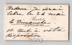 Julia Bartet Signed Autograph Letters and Postcards, Comédie-Française, 19th Century