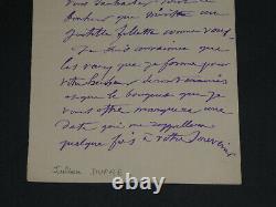 Julien DUPRÉ AUTOGRAPH LETTER SIGNED TO Dear Madeleine 1897 2 pages