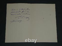 Julien DUPRÉ AUTOGRAPH LETTER SIGNED TO Dear Madeleine 1897 2 pages