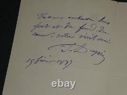 Julien DUPRÉ AUTOGRAPH LETTER SIGNED TO Dear Madeleine 1897 2 pages