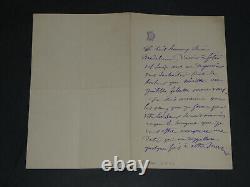 Julien DUPRÉ AUTOGRAPH LETTER SIGNED TO Dear Madeleine 1897 2 pages