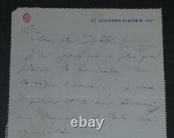 Julien DUPRÉ SIGNED AUTOGRAPH LETTER to Charles Théodore DEBLOIS 1903