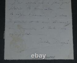 Julien DUPRÉ SIGNED AUTOGRAPH LETTER to Charles Théodore DEBLOIS 1903