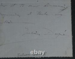 Julien DUPRÉ SIGNED AUTOGRAPH LETTER to Charles Théodore DEBLOIS 1903