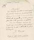 Juliette Drouet Autographed Letter Signed. A Dinner With Victor Hugo