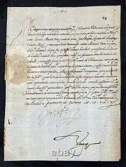 King Philip II Signed Letter to his Brother Octave Farnese Justice