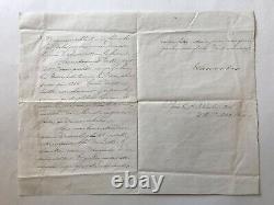 LAMARTINE Alphonse. Autographed letter signed 1856 for his subscribers