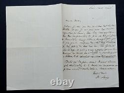 LAVOIX Henri AUTOGRAPH LETTER SIGNED TO HIS MASTER, 1859