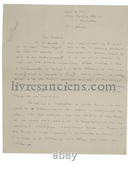 LEVI-STRAUSS. Autographed Letter Signed. 1941