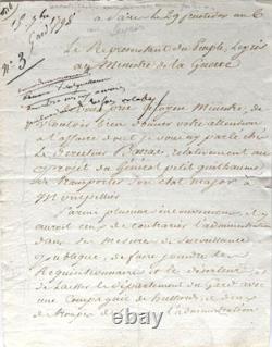 LEYRIS (Augustin Jacques) 1762-1840 Convention Member, signed autograph letter 1798