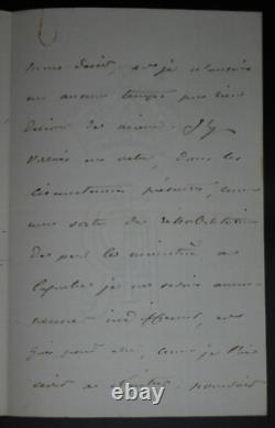 LOCLE Camille of the SIGNED AUTOGRAPH LETTER, 1884, 4 pages