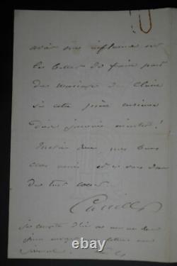 LOCLE Camille of the SIGNED AUTOGRAPH LETTER, 1884, 4 pages